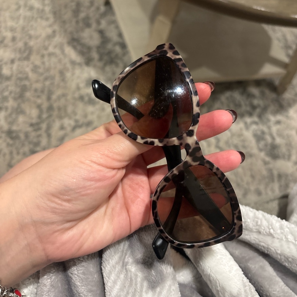 Dolce & Gabbana Leopard Print Cat-Eye Sunglasses